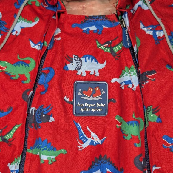 🧡 2 for 40 🧡 Jojo Maman Bebe Dinosaur Puddle Rain Suit - Picture 4 of 6